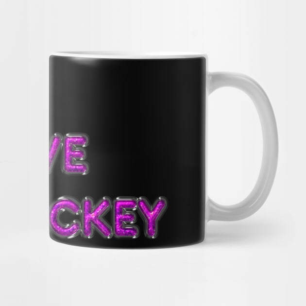 I Love Ice Hockey - Pink by The Black Panther